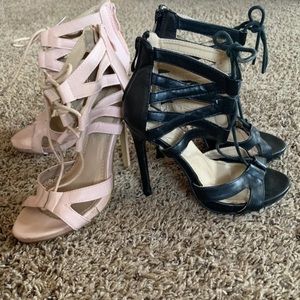 Blush Pink and Black Heel Bundle
